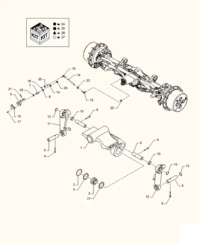 New Holland T6090 T6070 Kołyska 87406430 - Poros dan bagian untuk Traktor: gambar 1 New Holland T6090 T6070 Kołyska 87406430 - Poros dan bagian untuk Traktor: gambar 1