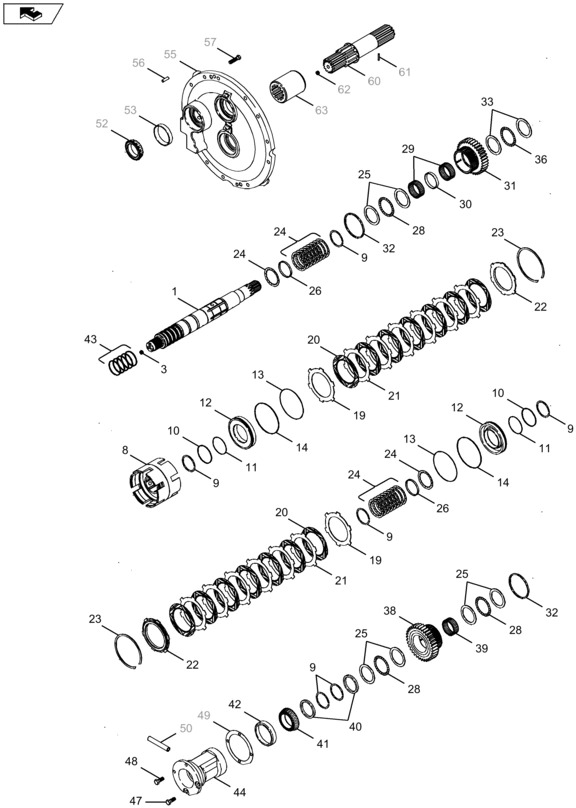 New Holland T6090 T6070 Shaft assy. 87434648 - Penularan untuk Traktor: gambar 1 New Holland T6090 T6070 Shaft assy. 87434648 - Penularan untuk Traktor: gambar 1