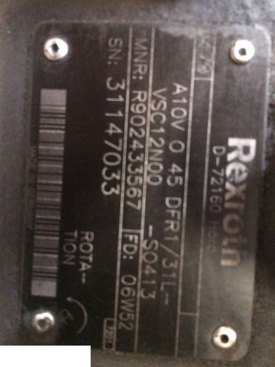 Pompa Rexroth A10V O 45 DFR1 - Pompa hidrolik untuk Peralatan pertanian: gambar 1 Pompa Rexroth A10V O 45 DFR1 - Pompa hidrolik untuk Peralatan pertanian: gambar 1