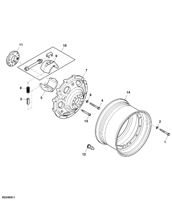 R299670 John Deere 8345R - Półtulejka - Roda/ Ban untuk Traktor: gambar 1 R299670 John Deere 8345R - Półtulejka - Roda/ Ban untuk Traktor: gambar 1