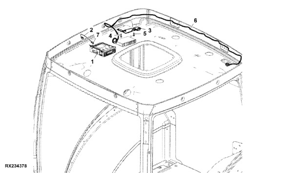 RE575067 John Deere 8345R - Radio - Dasbor untuk Traktor: gambar 1 RE575067 John Deere 8345R - Radio - Dasbor untuk Traktor: gambar 1