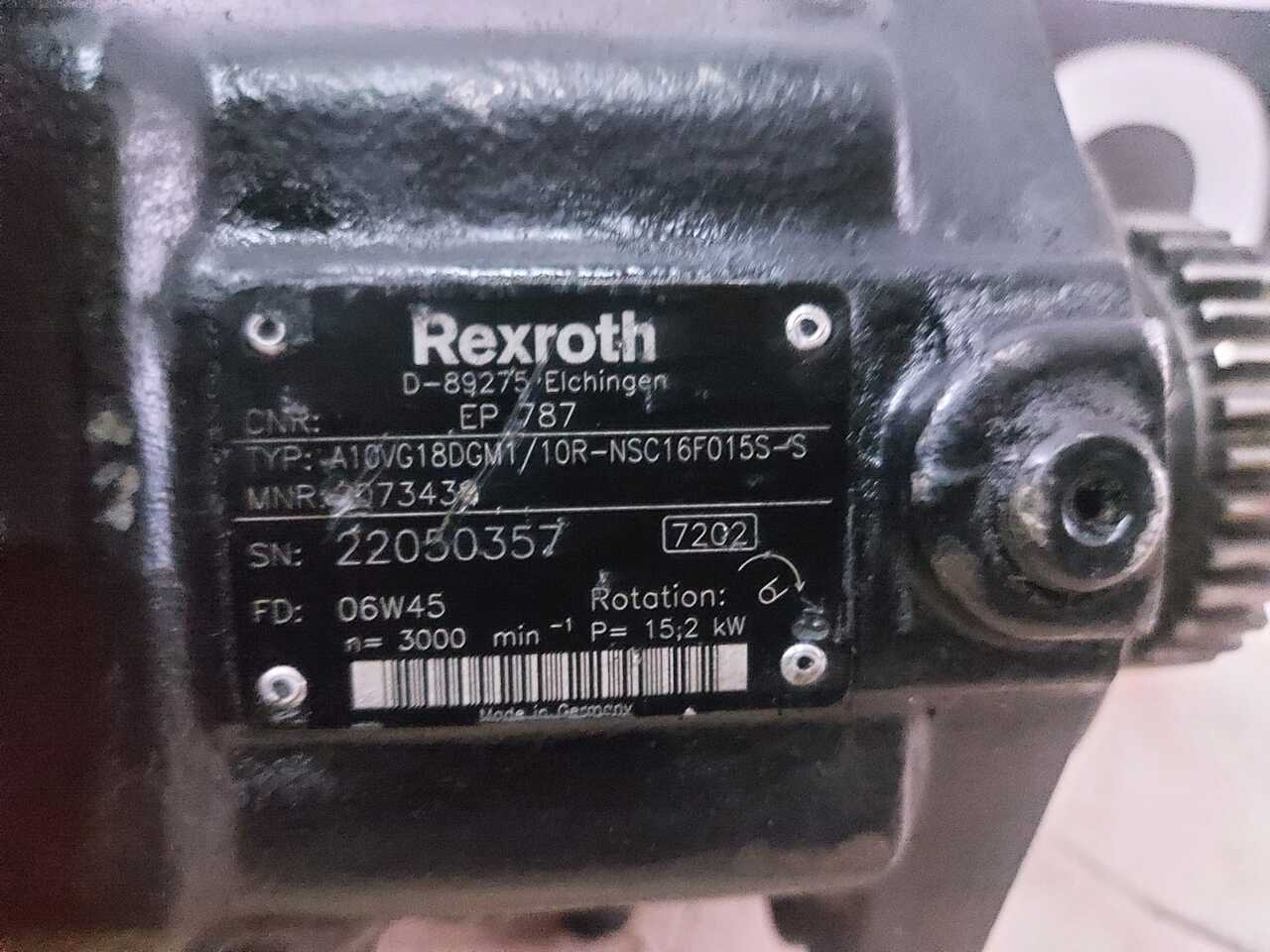 Rexroth A10VG18DGM1/10R - Pompa hidrolik untuk Peralatan pertanian: gambar 2 Rexroth A10VG18DGM1/10R - Pompa hidrolik untuk Peralatan pertanian: gambar 2