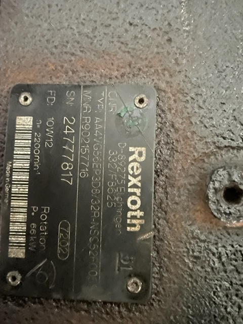 Rexroth AA4VG56EP3d8/32r jcb 527-58 agri pompa jazdy - Pompa hidrolik untuk Peralatan pertanian: gambar 2 Rexroth AA4VG56EP3d8/32r jcb 527-58 agri pompa jazdy - Pompa hidrolik untuk Peralatan pertanian: gambar 2