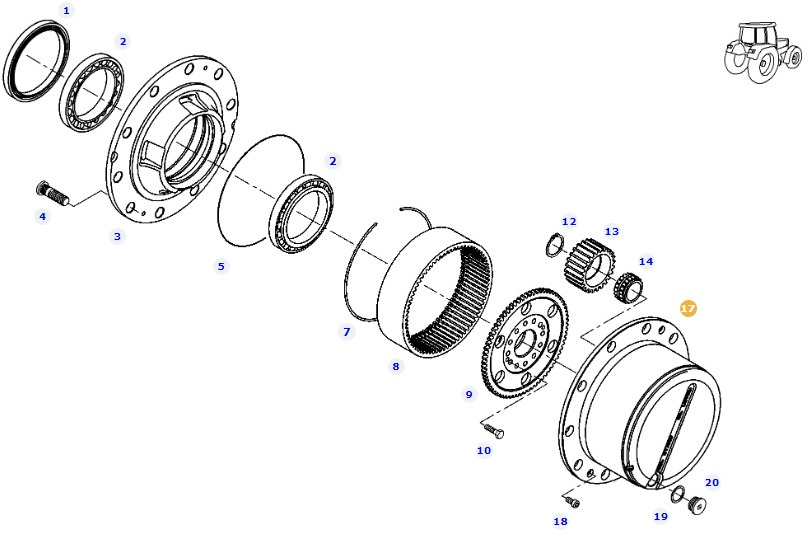 Fendt 927 930 933 936 - przekładnia satelitarna obudowa F930301020180 - Suku cadang untuk Peralatan konstruksi: gambar 1 Fendt 927 930 933 936 - przekładnia satelitarna obudowa F930301020180 - Suku cadang untuk Peralatan konstruksi: gambar 1