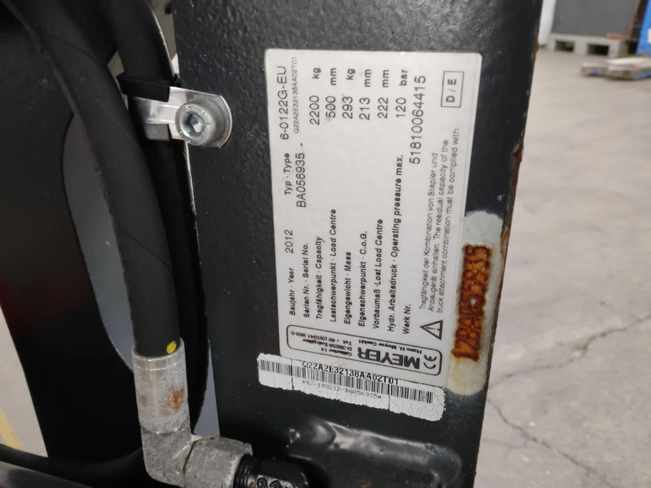 Meyer 6-0122G-EU - Lampiran untuk Peralatan untuk menangani material: gambar 4 Meyer 6-0122G-EU - Lampiran untuk Peralatan untuk menangani material: gambar 4