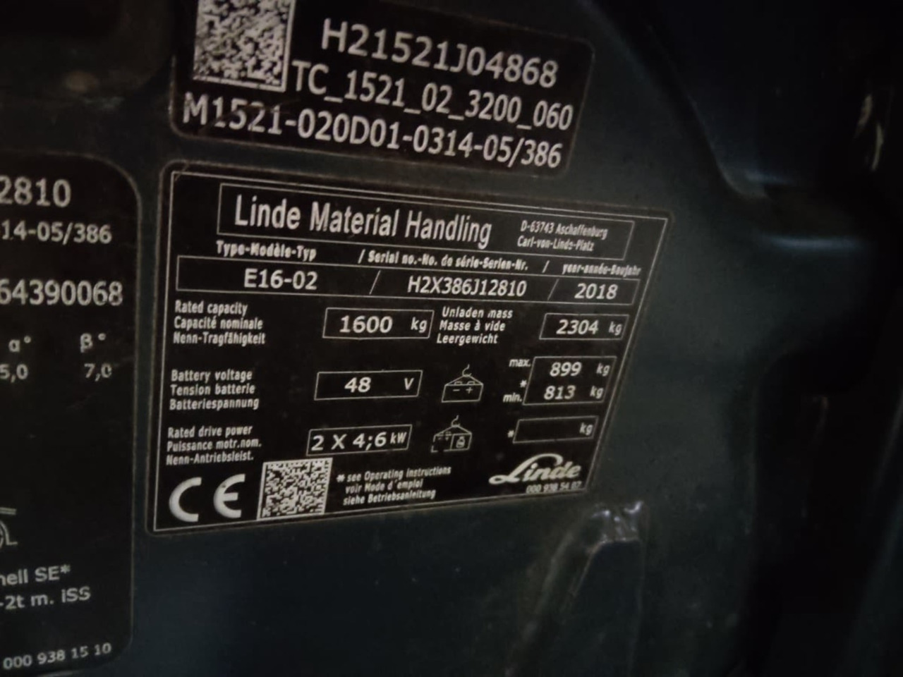Linde E16-02 - Forklift listrik: gambar 3 Linde E16-02 - Forklift listrik: gambar 3