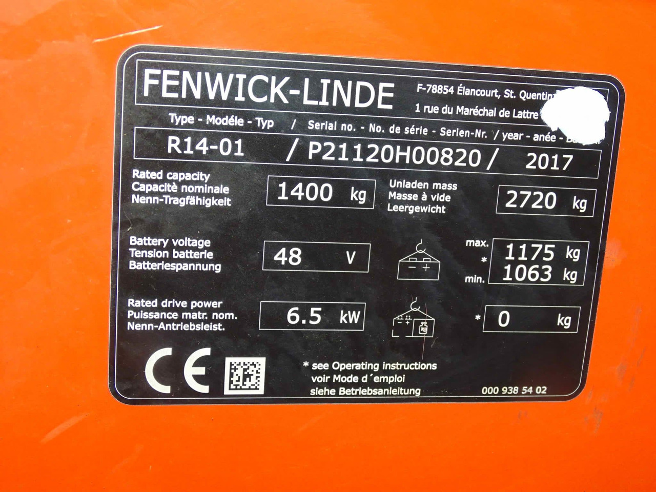 Linde R14 - Jangkauan truk: gambar 2 Linde R14 - Jangkauan truk: gambar 2