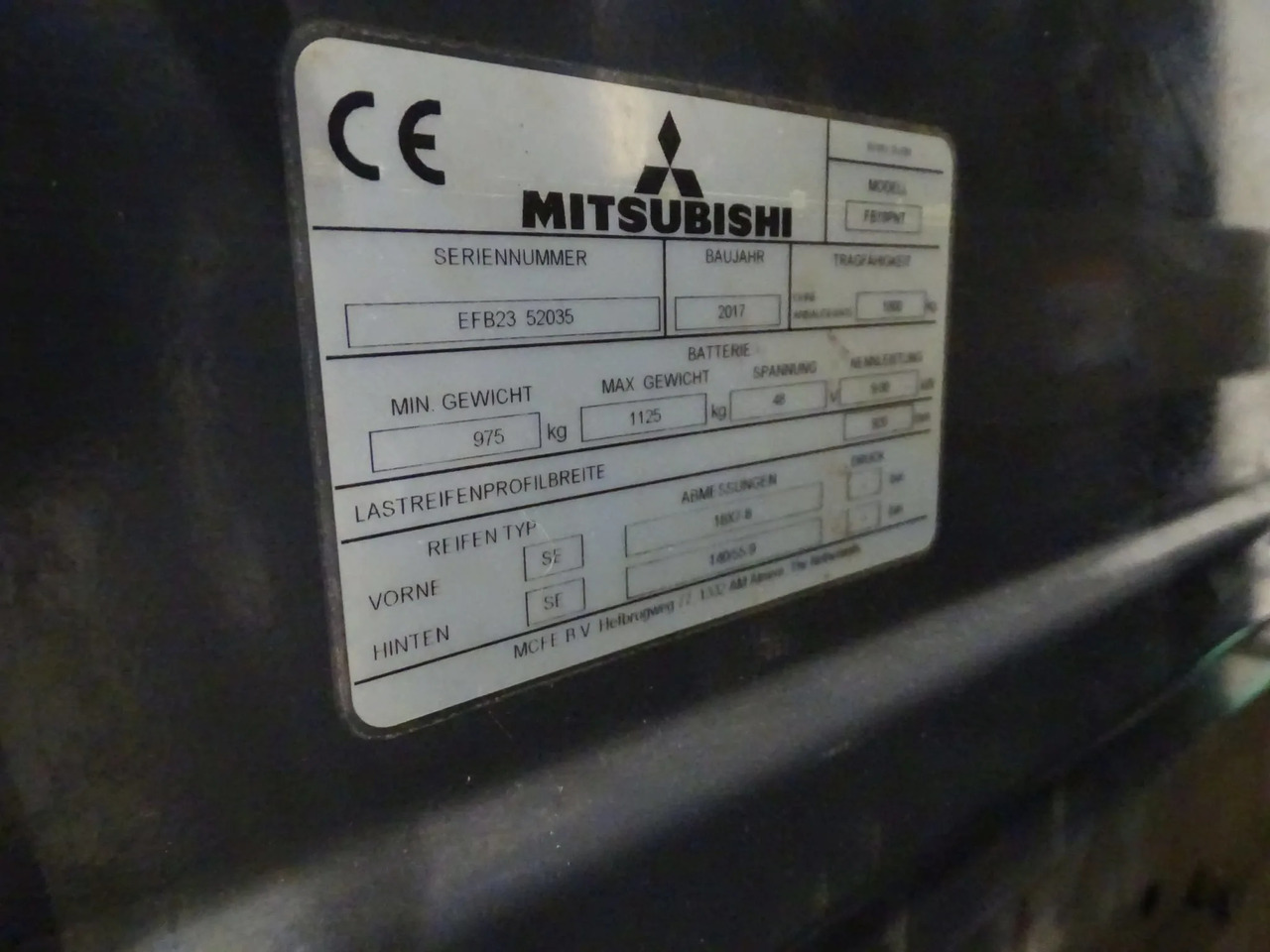 Mitsubishi FB18PNT - Forklift listrik: gambar 2 Mitsubishi FB18PNT - Forklift listrik: gambar 2