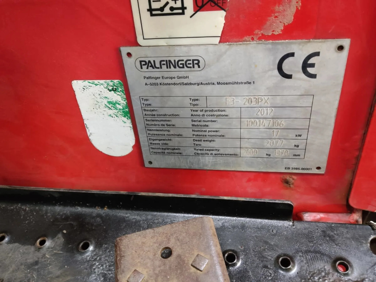 Palfinger F3 -203PX - Forklift diesel: gambar 2 Palfinger F3 -203PX - Forklift diesel: gambar 2