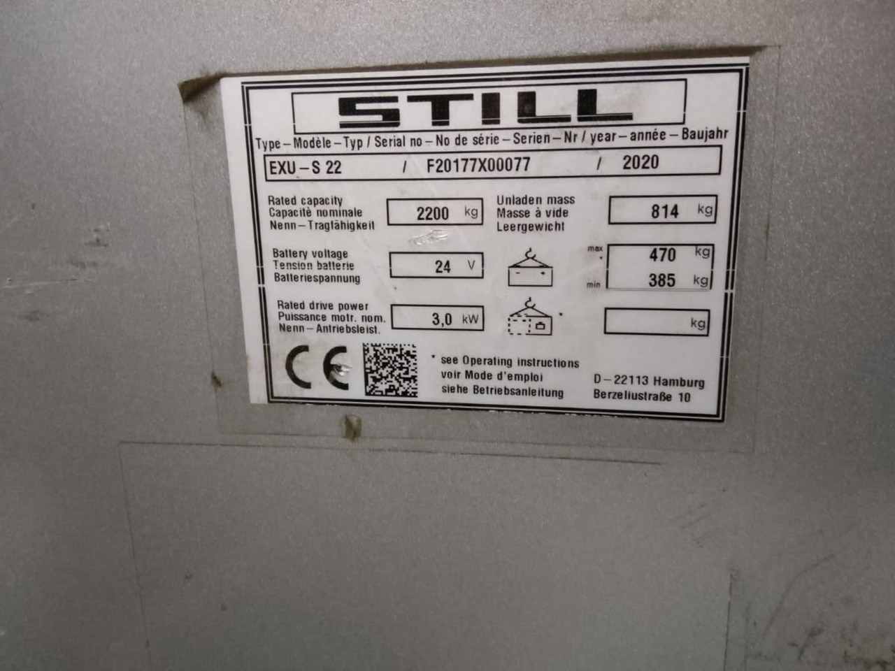 STILL EXU-S22/2000mm - Truk pallet: gambar 5 STILL EXU-S22/2000mm - Truk pallet: gambar 5