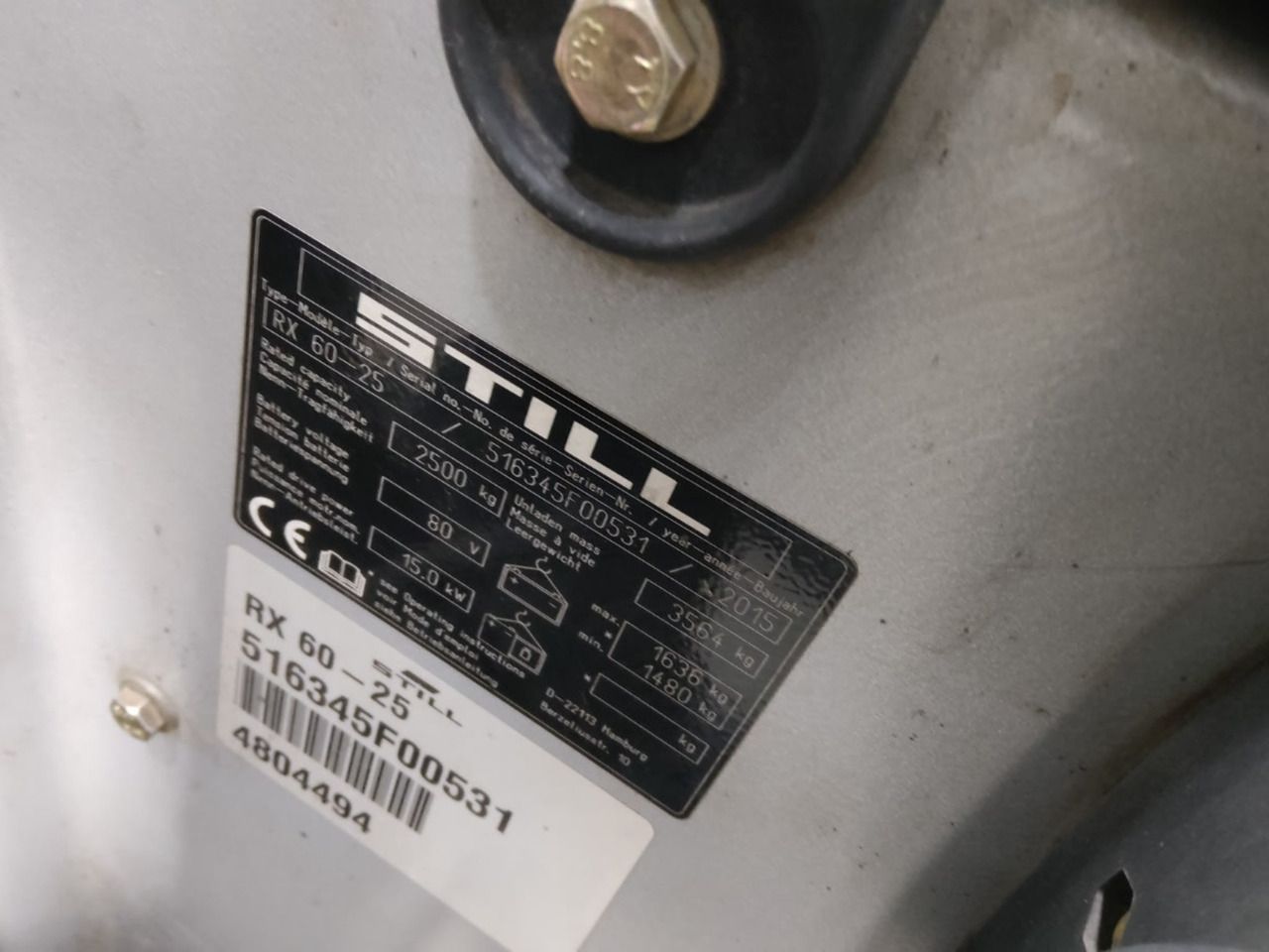 STILL RX60-25 - Forklift listrik: gambar 4 STILL RX60-25 - Forklift listrik: gambar 4