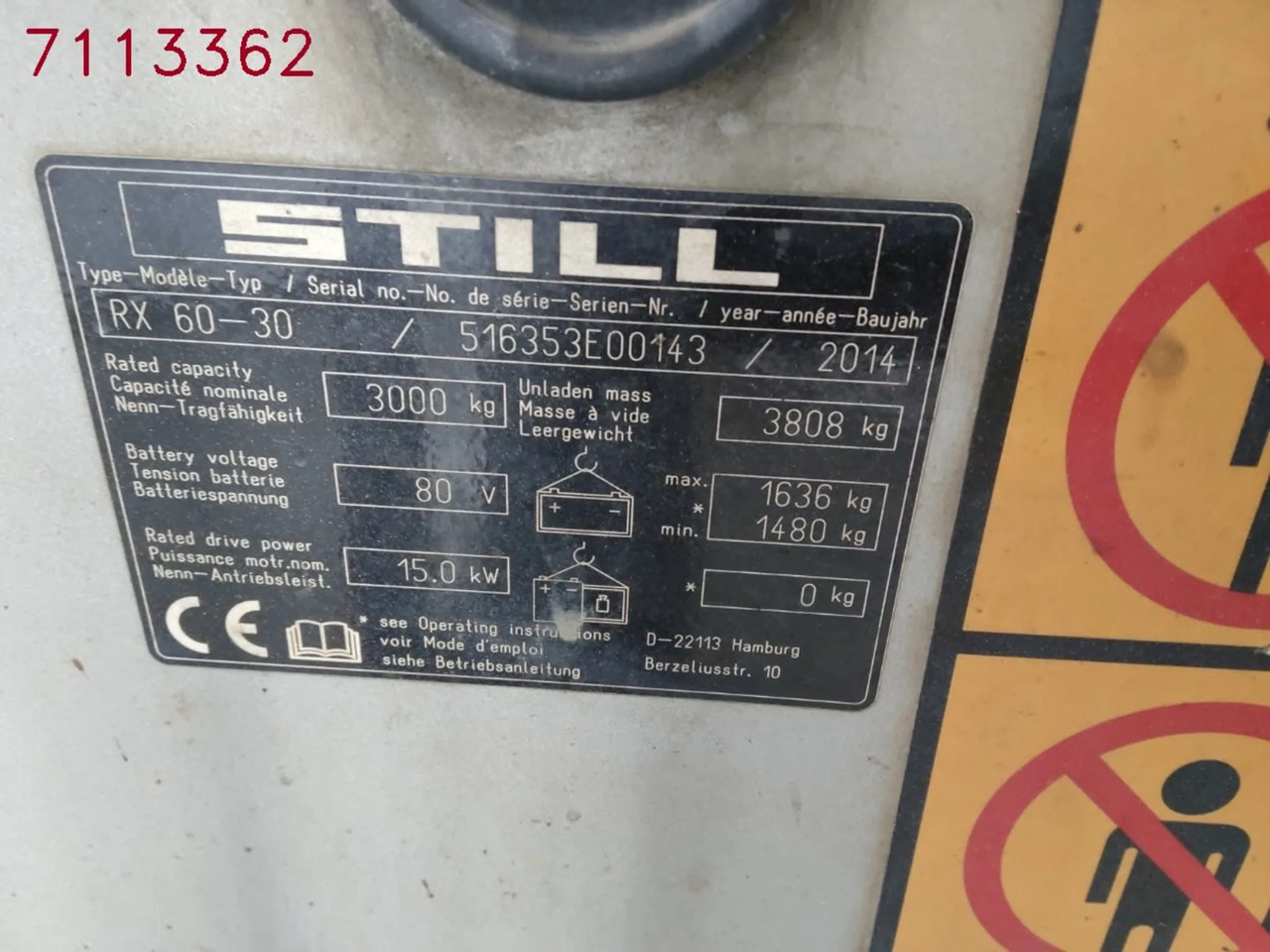 STILL RX60-30 - Forklift listrik: gambar 2 STILL RX60-30 - Forklift listrik: gambar 2