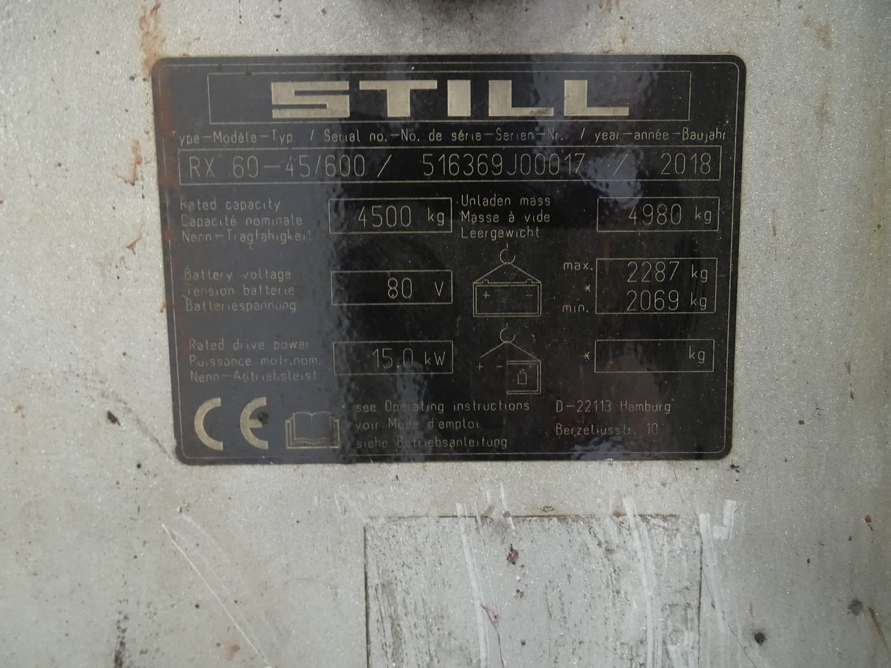 STILL RX60-45/600 - Forklift listrik: gambar 2 STILL RX60-45/600 - Forklift listrik: gambar 2