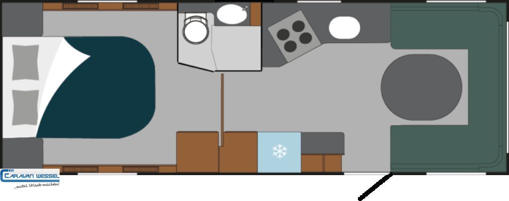 Polar 680 QA Original '24 Queensbett Dusche - Karavan: gambar 2 Polar 680 QA Original '24 Queensbett Dusche - Karavan: gambar 2