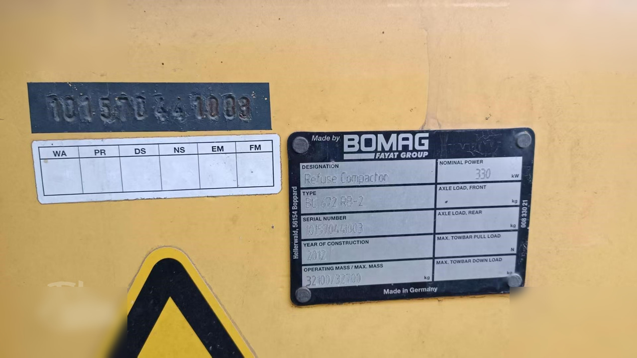 2012 BOMAG BC672RB-2 - Pemadat: gambar 5 2012 BOMAG BC672RB-2 - Pemadat: gambar 5