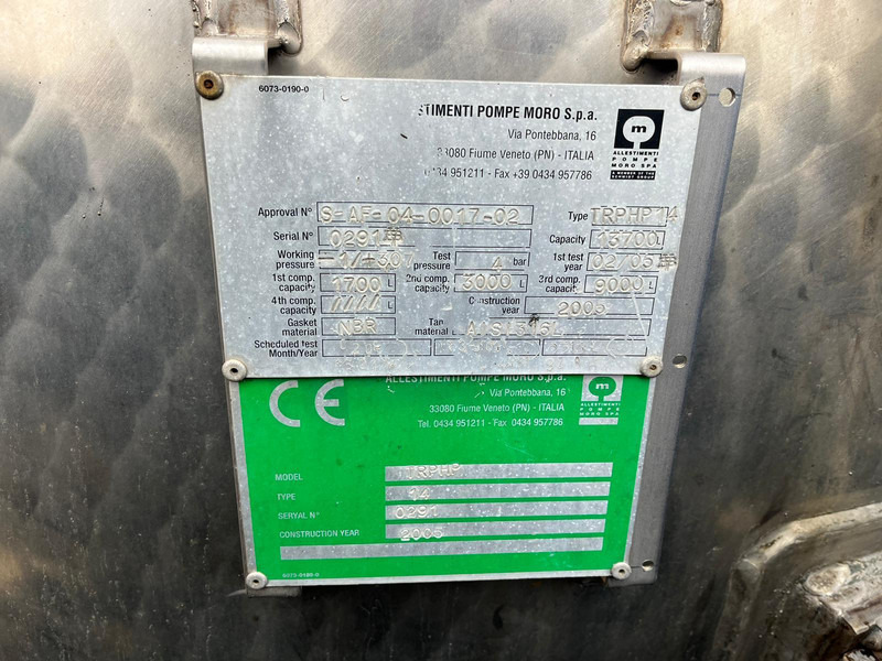 Leasing MAN TGA 26.430 6x2*4 TANK 13700 l / VACUUM MORO PM200R - 2283 hours / PRESSURE Pratissoli KF38 - 40 l/min - 150 bar MAN TGA 26.430 6x2*4 TANK 13700 l / VACUUM MORO PM200R - 2283 hours / PRESSURE Pratissoli KF38 - 40 l/min - 150 bar: gambar 14