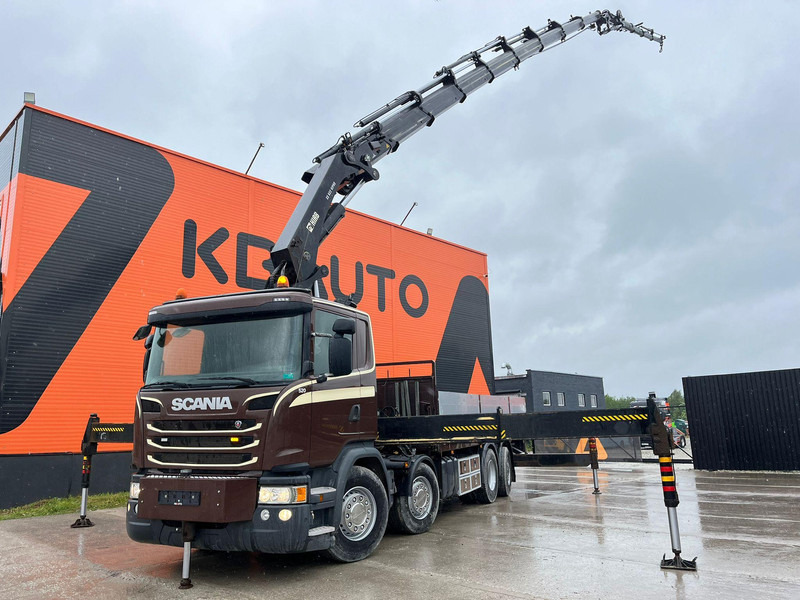 Scania G 450 8x2*6 HIAB 622E-8 + JIB / PLATFORM L=6715 mm - Truk flatbed, Truk derek: gambar 1 Scania G 450 8x2*6 HIAB 622E-8 + JIB / PLATFORM L=6715 mm - Truk flatbed, Truk derek: gambar 1