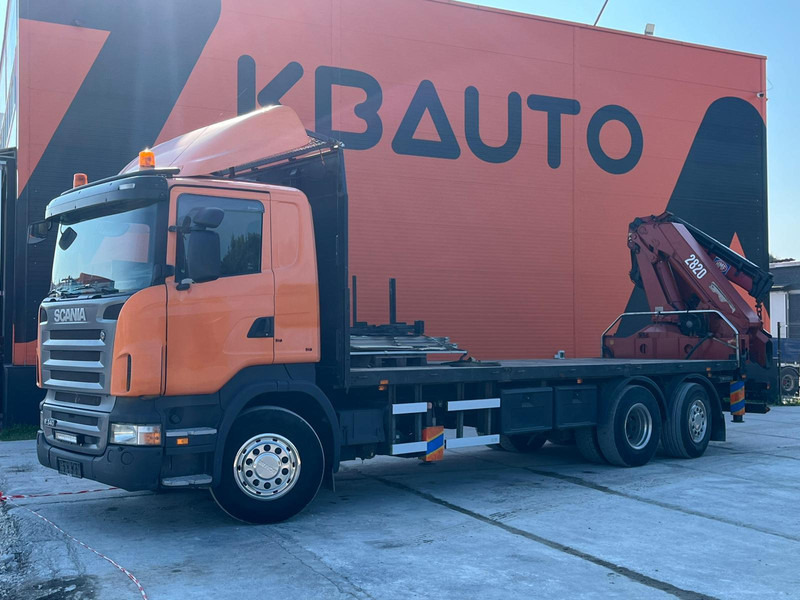 Scania R 340 6x2*4 HMF 2823-K6 + JIB / PLATFORM L=7293 mm - Truk flatbed, Truk derek: gambar 2 Scania R 340 6x2*4 HMF 2823-K6 + JIB / PLATFORM L=7293 mm - Truk flatbed, Truk derek: gambar 2