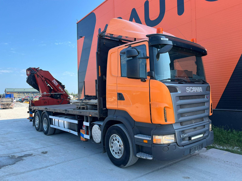 Scania R 340 6x2*4 HMF 2823-K6 + JIB / PLATFORM L=7293 mm - Truk flatbed, Truk derek: gambar 4 Scania R 340 6x2*4 HMF 2823-K6 + JIB / PLATFORM L=7293 mm - Truk flatbed, Truk derek: gambar 4