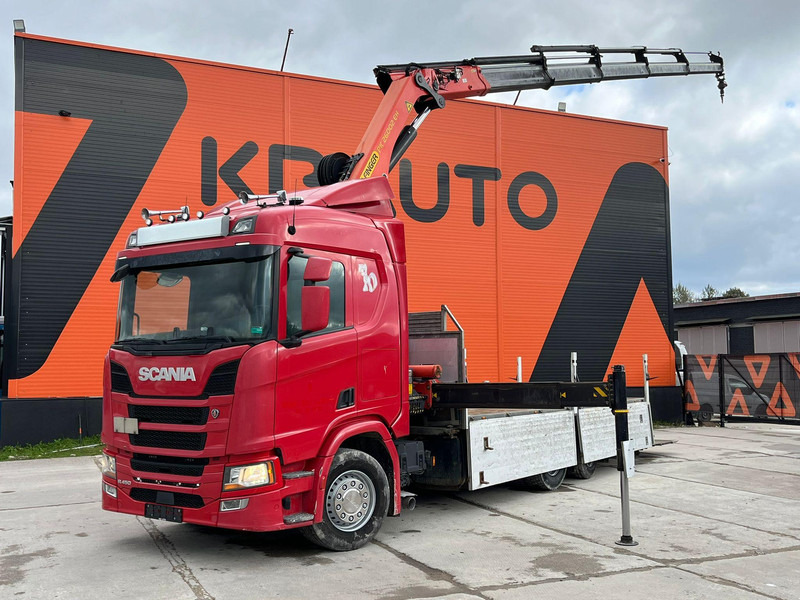 Scania R 450 6x2*4 PK 26002 / PLATFORM L=6482 mm - Truk flatbed, Truk derek: gambar 1 Scania R 450 6x2*4 PK 26002 / PLATFORM L=6482 mm - Truk flatbed, Truk derek: gambar 1