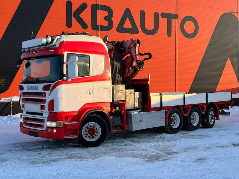 Scania R 500 8x4*4 FASSI F455AXP25 + JIB / PLATFORM L=6360 mm - Truk flatbed, Truk derek: gambar 2 Scania R 500 8x4*4 FASSI F455AXP25 + JIB / PLATFORM L=6360 mm - Truk flatbed, Truk derek: gambar 2