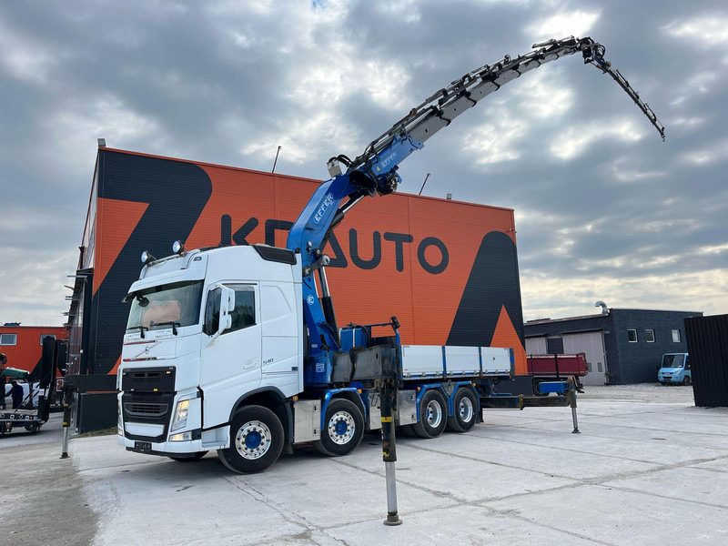 Volvo FH 540 8x4 COMBI / PLATFORM + TRACTOR / EFFER 955/8S + JIB + WINCH / PLATFORM L=5104 mm - Truk flatbed, Truk derek: gambar 1 Volvo FH 540 8x4 COMBI / PLATFORM + TRACTOR / EFFER 955/8S + JIB + WINCH / PLATFORM L=5104 mm - Truk flatbed, Truk derek: gambar 1