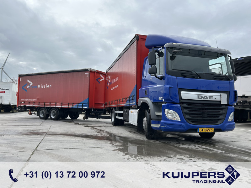 DAF CF 370 FA + Pacton MXD 218 / Curtainside Combi / Loadlift / APK TUV 05-26 - Truk dengan terpal samping: gambar 1 DAF CF 370 FA + Pacton MXD 218 / Curtainside Combi / Loadlift / APK TUV 05-26 - Truk dengan terpal samping: gambar 1