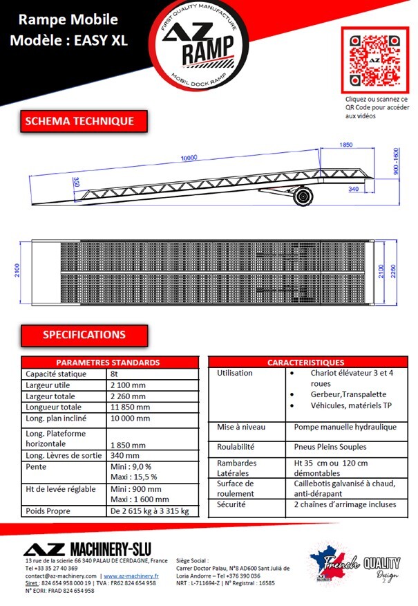 AZ RAMP EASY-XL 8 mobile loading ramp - Memuat ramp: gambar 3 AZ RAMP EASY-XL 8 mobile loading ramp - Memuat ramp: gambar 3