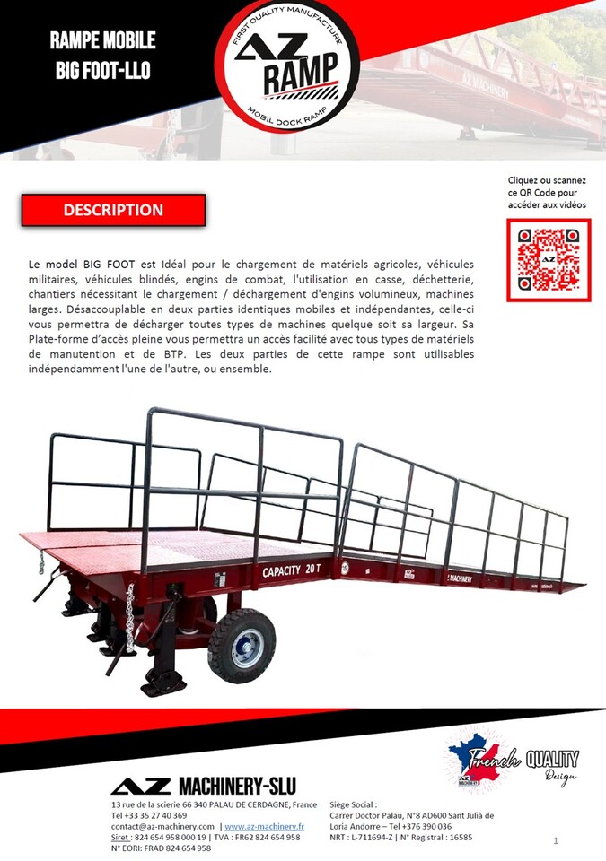 AZ RAMP KING VERSION, BIG FOOT 15 T mobile loading ramp - Memuat ramp: gambar 4 AZ RAMP KING VERSION, BIG FOOT 15 T mobile loading ramp - Memuat ramp: gambar 4