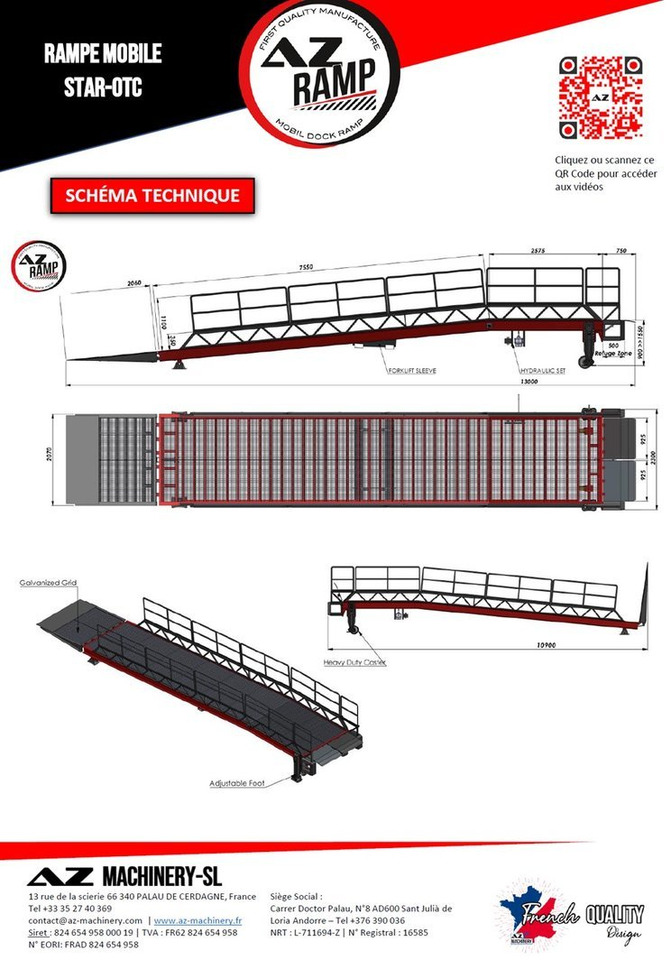 Loading Ramp with with hydraulic folding bridge - AZ RAMP - STAR-OTC- 8T. 8 ton capacity - Memuat ramp: gambar 3 Loading Ramp with with hydraulic folding bridge - AZ RAMP - STAR-OTC- 8T. 8 ton capacity - Memuat ramp: gambar 3