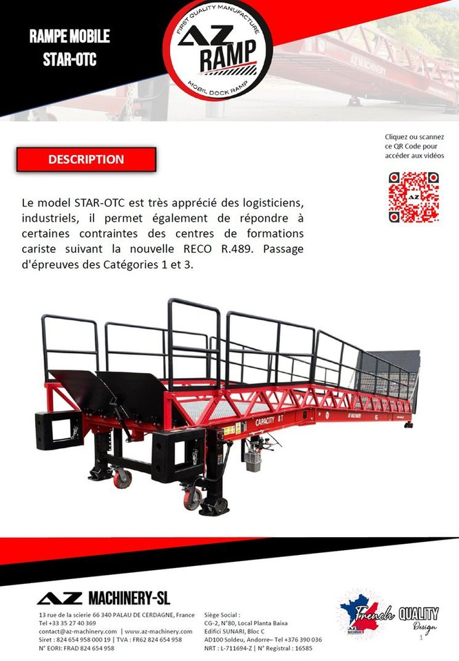 Loading Ramp with with hydraulic folding bridge - AZ RAMP - STAR-OTC- 8T. 8 ton capacity - Memuat ramp: gambar 2 Loading Ramp with with hydraulic folding bridge - AZ RAMP - STAR-OTC- 8T. 8 ton capacity - Memuat ramp: gambar 2