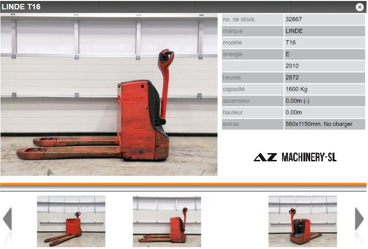 Used Electric Pallet Truck-Fenwick-T16 - Truk pallet: gambar 1 Used Electric Pallet Truck-Fenwick-T16 - Truk pallet: gambar 1