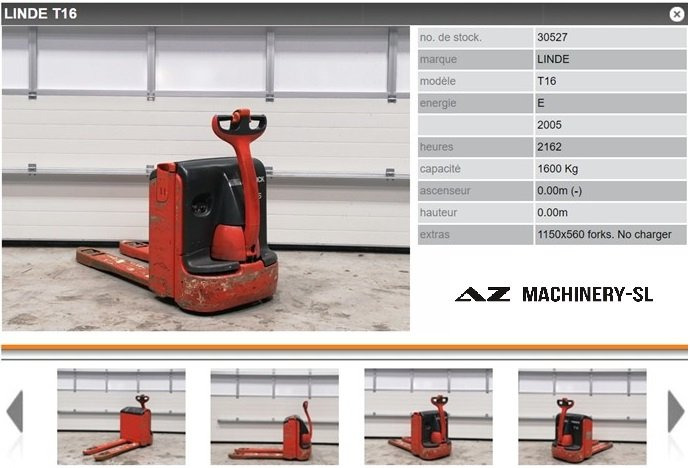 Used Electric Pallet Truck-Fenwick-T16 - Truk pallet: gambar 1 Used Electric Pallet Truck-Fenwick-T16 - Truk pallet: gambar 1
