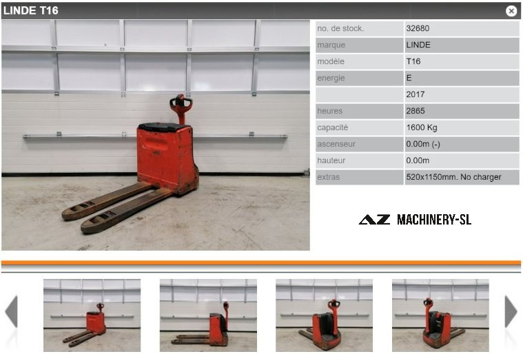 Used Electric Pallet Truck-Fenwick-T16 - Truk pallet: gambar 1 Used Electric Pallet Truck-Fenwick-T16 - Truk pallet: gambar 1