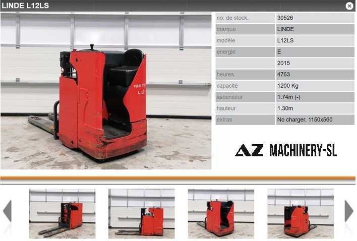 Used Electric Pallet stacker-Fenwick-L12LS - Truk pallet: gambar 1 Used Electric Pallet stacker-Fenwick-L12LS - Truk pallet: gambar 1