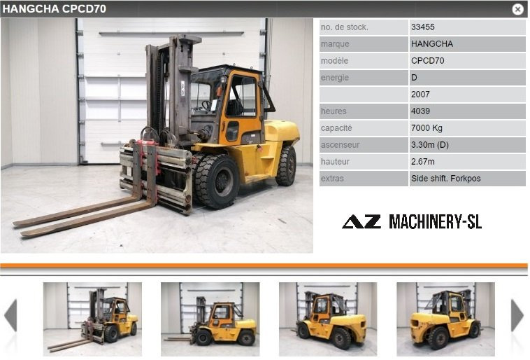 Used Forklift HANGCHA-CPCD 70 - Forklift: gambar 1 Used Forklift HANGCHA-CPCD 70 - Forklift: gambar 1