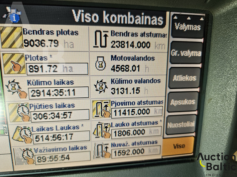 Pemanen gabungan untuk pengangkutan makanan New Holland CR 9080: gambar 7 Pemanen gabungan untuk pengangkutan makanan New Holland CR 9080: gambar 7