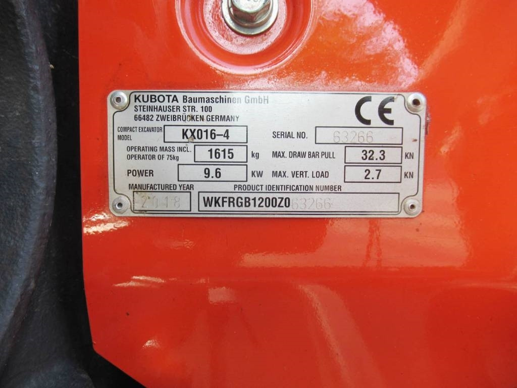 Kubota KX016-4 hydr. Schwenklöffel - Ekskavator mini: gambar 5 Kubota KX016-4 hydr. Schwenklöffel - Ekskavator mini: gambar 5
