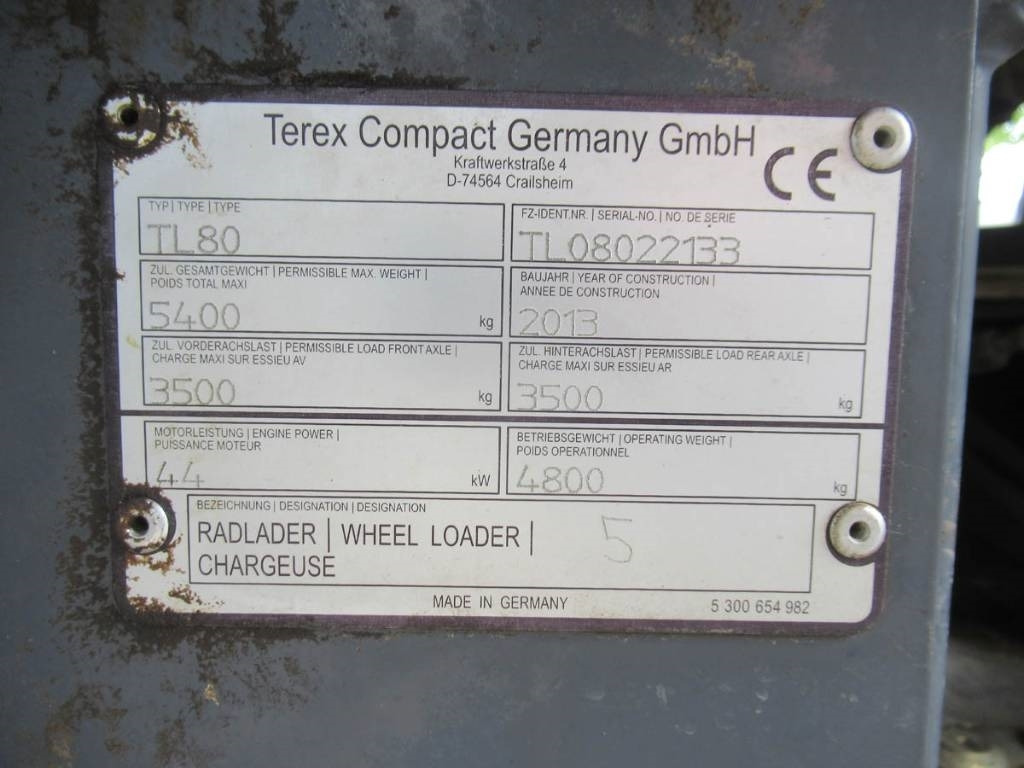 Terex TL 80 AS - Wheel loader: gambar 5 Terex TL 80 AS - Wheel loader: gambar 5