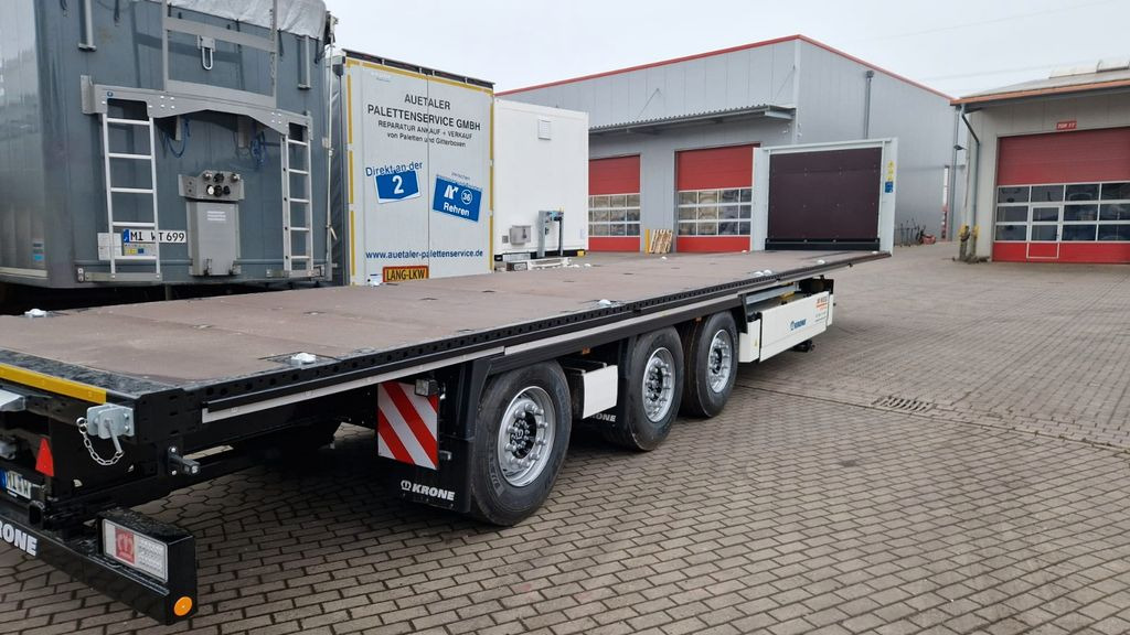 Krone Plateau-Auflieger - Lenkachse + Stapleraufnahme - Semi-trailer flatbed: gambar 2 Krone Plateau-Auflieger - Lenkachse + Stapleraufnahme - Semi-trailer flatbed: gambar 2