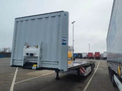 Krone Plateau-Auflieger - Lenkachse + Stapleraufnahme - Semi-trailer flatbed: gambar 5 Krone Plateau-Auflieger - Lenkachse + Stapleraufnahme - Semi-trailer flatbed: gambar 5