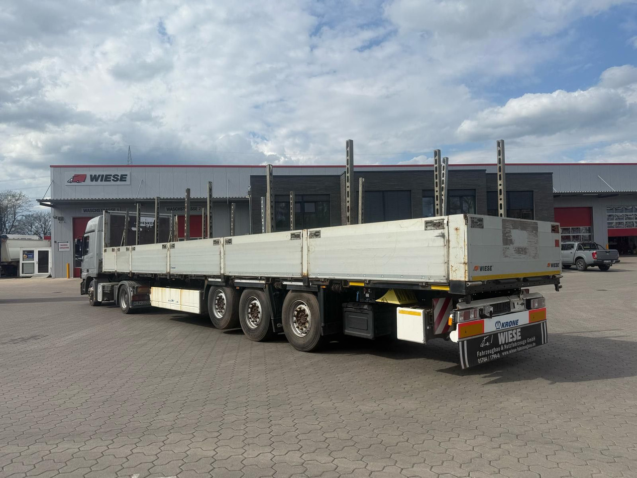 Krone Stahlmattenauflieger mit Bordwände - TÜV Neu - Semi-trailer flatbed: gambar 1 Krone Stahlmattenauflieger mit Bordwände - TÜV Neu - Semi-trailer flatbed: gambar 1