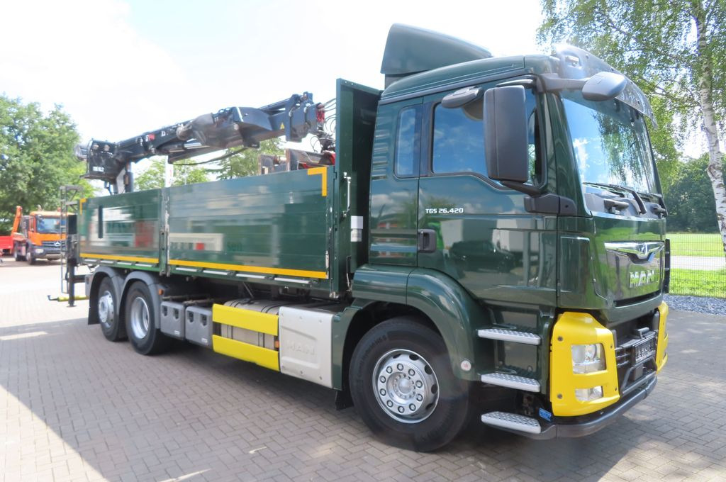 MAN TGX 26.500 6x2 - Baustoff - HIAB Kran - Truk flatbed, Truk derek: gambar 2 MAN TGX 26.500 6x2 - Baustoff - HIAB Kran - Truk flatbed, Truk derek: gambar 2