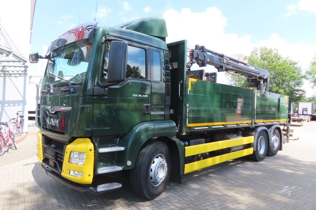MAN TGX 26.500 6x2 - Baustoff - Kran HIAB - Truk derek, Truk flatbed: gambar 3 MAN TGX 26.500 6x2 - Baustoff - Kran HIAB - Truk derek, Truk flatbed: gambar 3