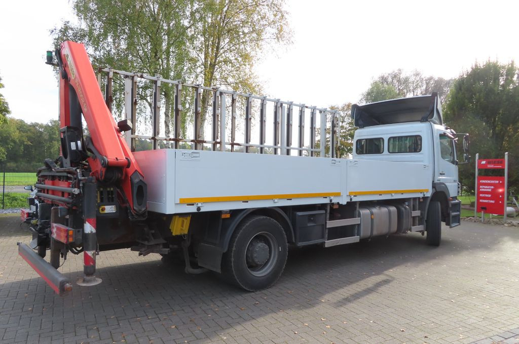 Mercedes-Benz Axor 1833 L - Glastransporter Kran Palfinger - Truk flatbed, Truk derek: gambar 1 Mercedes-Benz Axor 1833 L - Glastransporter Kran Palfinger - Truk flatbed, Truk derek: gambar 1