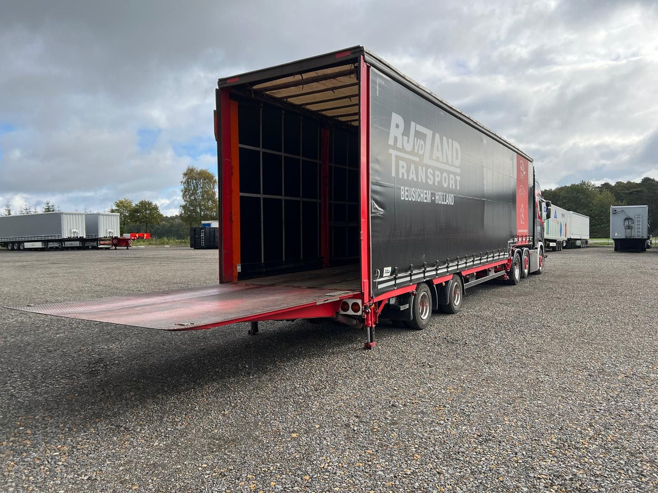 Semi-trailer low bed Meusburger 2-Achs-Gabelstaplertransporter Rampe Dhollandia: gambar 6