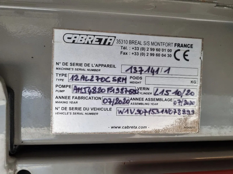 Van jungkit Mercedes-Benz Sprinter 514 CDI Kipper Euro 6 GVW 3500 KG Full steel 3: gambar 17