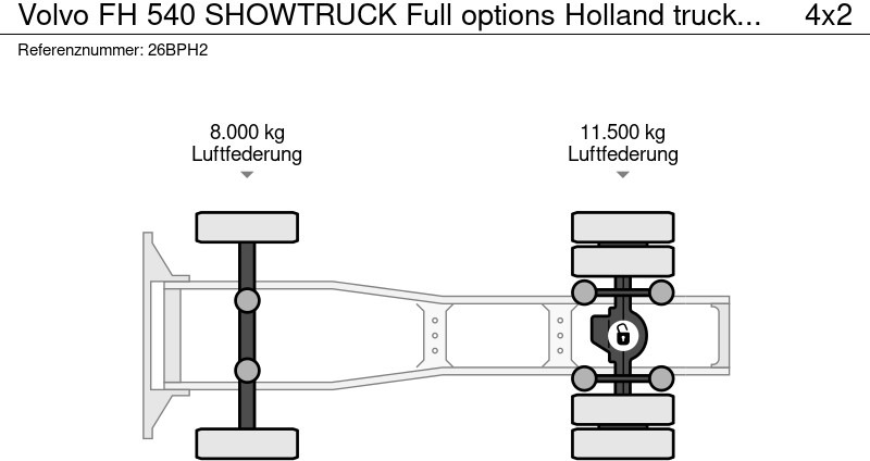 Tractor head Volvo FH 540 SHOWTRUCK Full options Holland truck DUAL clutch performence edition: gambar 16