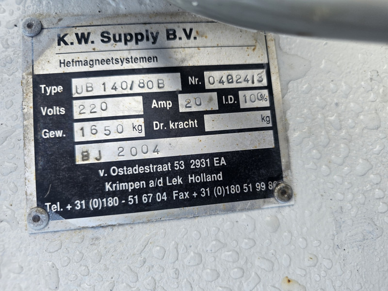 Kw supply schrootmagneet scrap magnet sennebogen fuchs liebherr lh - Grapple untuk Peralatan konstruksi: gambar 5 Kw supply schrootmagneet scrap magnet sennebogen fuchs liebherr lh - Grapple untuk Peralatan konstruksi: gambar 5