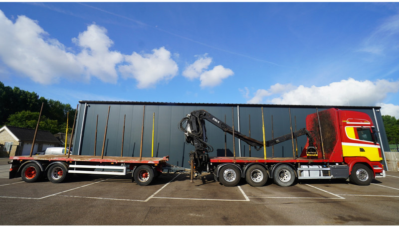 Scania R 580 V8 8X4 LOGTRANSPORT COMBI WITH MTDK YEAR 2012 TRAILER KESLA 46 CRANE - Truk logging, Truk derek: gambar 4 Scania R 580 V8 8X4 LOGTRANSPORT COMBI WITH MTDK YEAR 2012 TRAILER KESLA 46 CRANE - Truk logging, Truk derek: gambar 4